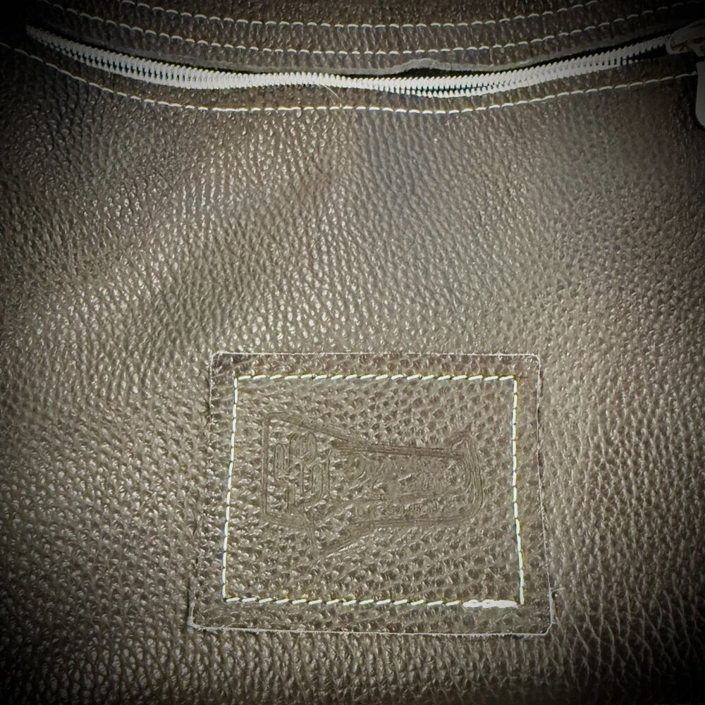 DCD “Annie” Shoulder Bag | Chocolate/White Hide + Lead Dallas Tool | Fringe - Picture 7 of 7